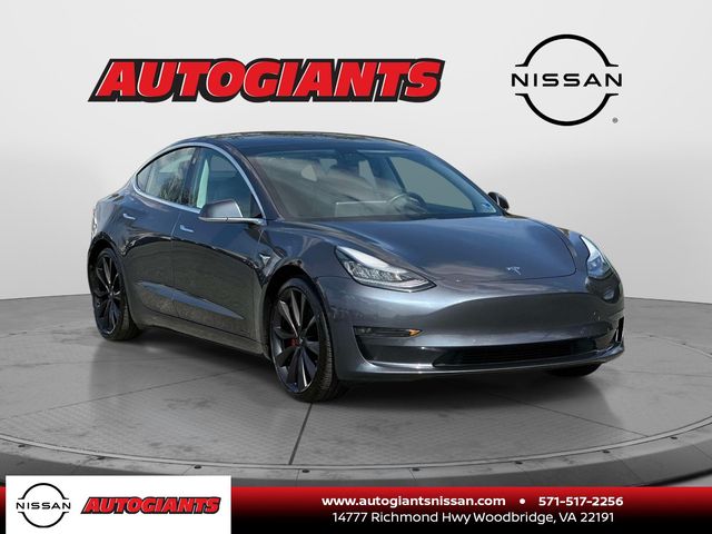 Midnight Silver Metallic 2020 Tesla Model 3 Performance AWD Sedan All-Wheel Drive 1-Speed Automatic