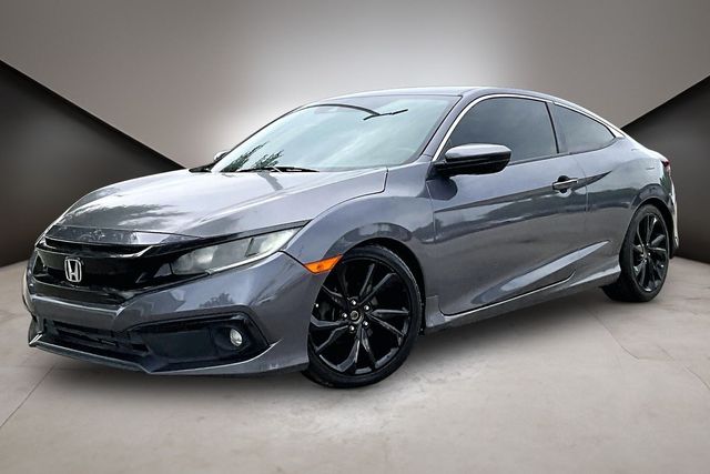 Gray 2019 Honda Civic Coupe Coupe Front-Wheel Drive 6-Speed Manual