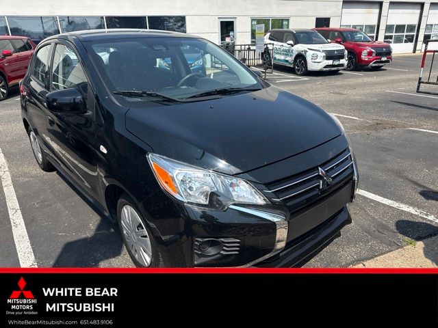 Jet Black Metallic 2024 Mitsubishi Mirage Hatchback Front-Wheel Drive Continuously Variable Transmission