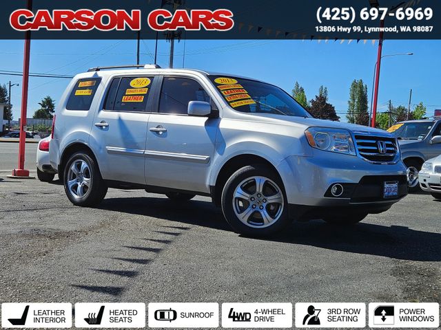 2013 Silver Honda Pilot for Sale In Lynnwood WA - Everett WA - Seattle WA at Carson Cars Stock 36437 VIN 5FNYF4H59DB081354