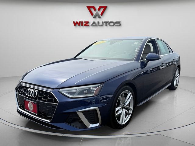 Navarra Blue Metallic 2021 Audi A4 quattro Premium S Line 45 TFSI AWD Sedan All-Wheel Drive 7-Speed Automatic