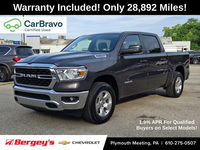 Gray (Granite Crystal Metallic Clearcoat) 2023 RAM 1500 Pickup Truck Four-Wheel Drive 8-Speed Automatic