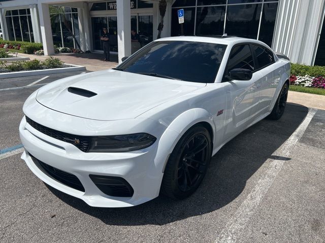 White Knuckle Clearcoat 2023 Dodge Charger Scat Pack Widebody RWD Sedan Rear-Wheel Drive 8-Speed Automatic