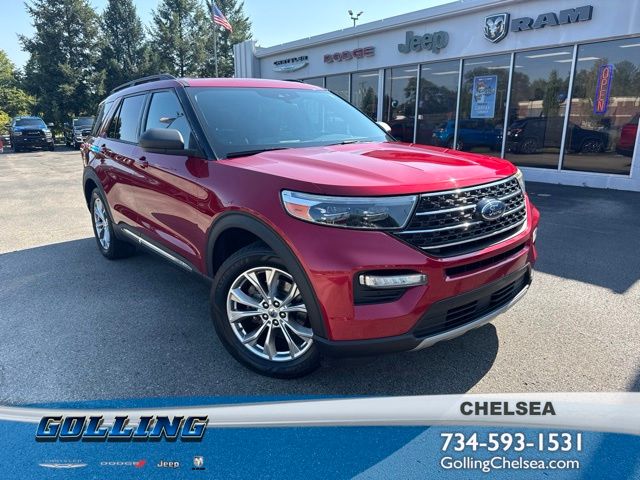 Red Metallic 2020 Ford Explorer SUV / Crossover All-Wheel Drive Automatic