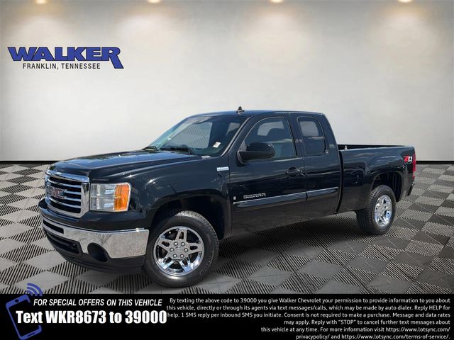 Onyx Black 2009 GMC Sierra 1500 SLT Ext. Cab SB 4WD Pickup Truck Four-Wheel Drive 4-Speed Automatic Overdrive