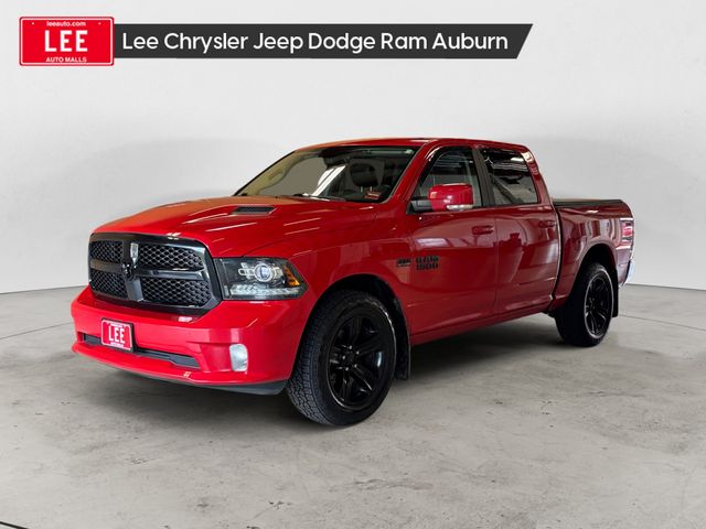 Flame Red Clearcoat 2017 RAM 1500 Pickup Truck Four-Wheel Drive 8-Speed Automatic