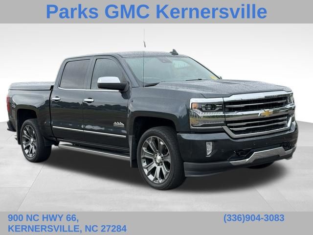 Gray (Graphite Metallic) 2018 Chevrolet Silverado 1500 High Country Crew Cab 4WD Pickup Truck Four-Wheel Drive 8-Speed Automatic Overdrive