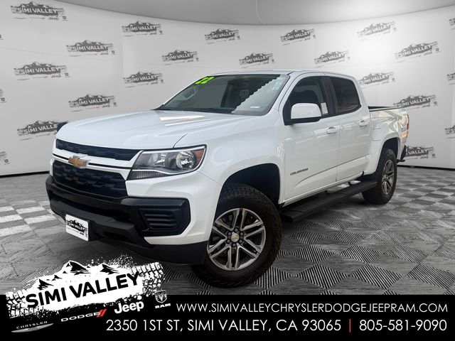White 2022 Chevrolet Colorado Work Truck Crew Cab RWD Pickup Truck 4X2 6-Speed Automatic