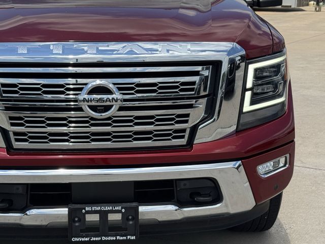 2020 Nissan Titan SL Red at Texan Dodge Chrysler Jeep Ram