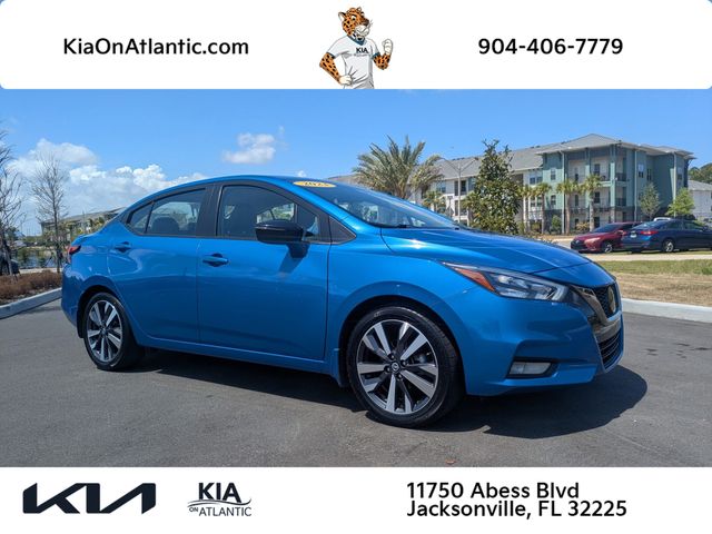 Electric Blue Metallic 2021 Nissan Versa SR FWD Sedan Front-Wheel Drive Continuously Variable Transmission