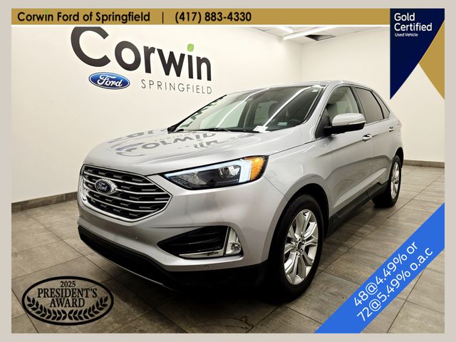 Iconic Silver Metallic 2024 Ford Edge SUV / Crossover All-Wheel Drive 8-Speed Automatic