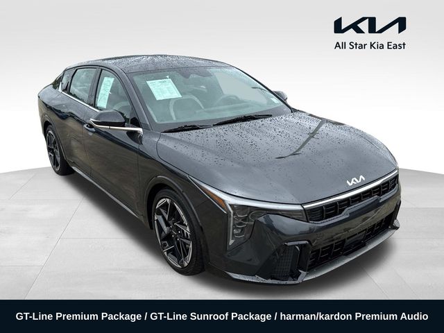 Interstellar Gray 2025 Kia K4 GT-Line FWD Sedan Front-Wheel Drive Continuously Variable Transmission