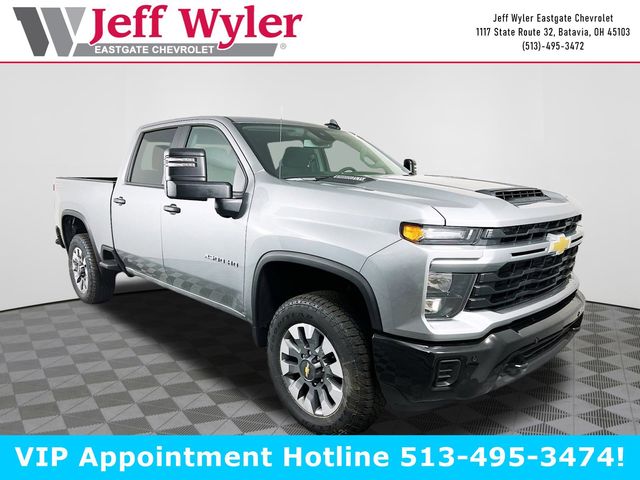 Gray 2026 Chevrolet Silverado 2500HD Custom Crew Cab 4WD Pickup Truck Four-Wheel Drive Automatic