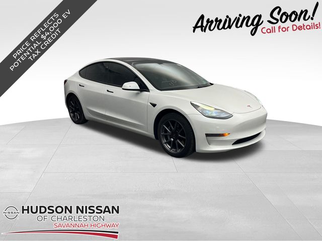 2021 Pearl White Multi-Coat Tesla Model 3 Standard Range Plus RWD Sedan