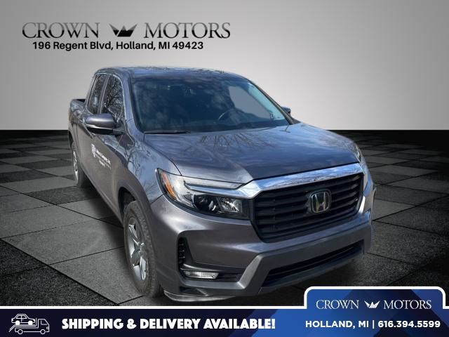 Gray (Modern Steel Metallic) 2023 Honda Ridgeline RTL AWD Pickup Truck All-Wheel Drive 9-Speed Automatic