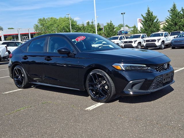 Crystal Black Pearl 2024 Honda Civic Hatchback Hatchback Front-Wheel Drive Continuously Variable Transmission