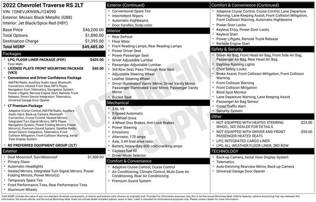 Used 2022 Chevrolet Traverse For Sale in Indianapolis, IN