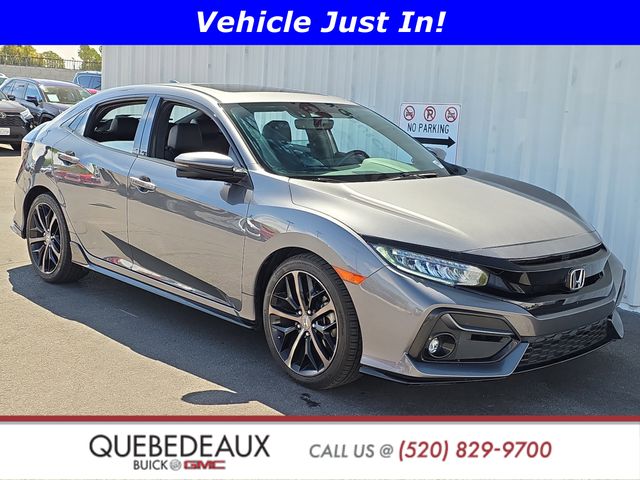 Gray 2021 Honda Civic Hatchback Sport Touring FWD Hatchback Front-Wheel Drive Continuously Variable Transmission