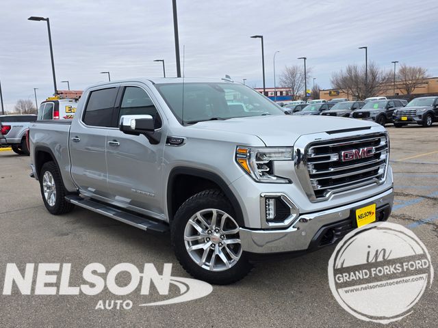 Quicksilver Metallic 2019 GMC Sierra 1500 SLT Crew Cab 4WD Pickup Truck Four-Wheel Drive 8-Speed Automatic
