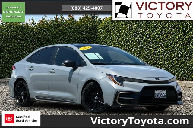 Cement w/Black Sand Pearl Roof 2021 Toyota Corolla Sedan Front-Wheel Drive Continuously Variable Transmission