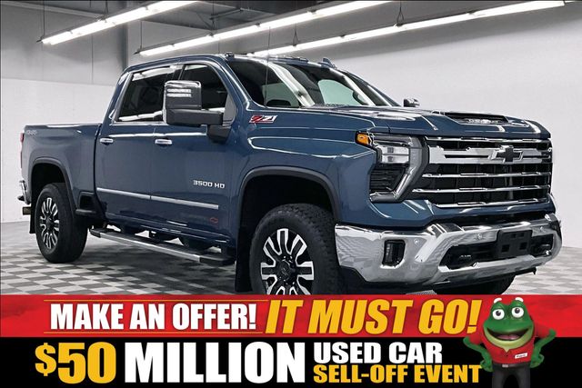 Lakeshore Blue Metallic 2024 Chevrolet Silverado 3500HD Pickup Truck Four-Wheel Drive 10-Speed Automatic