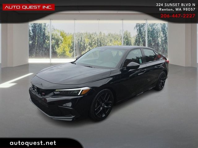 Black 2024 Honda Civic Si FWD Sedan Front-Wheel Drive 6-Speed Manual