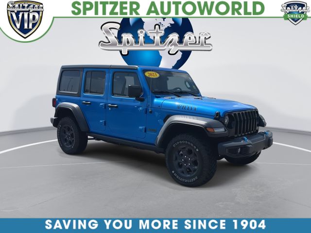 Certified Used 2023 Blue Jeep Willys 4xe image 2