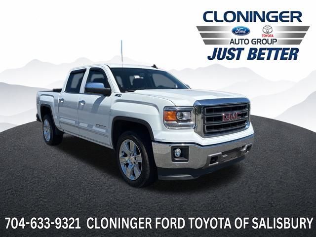 Summit White 2015 GMC Sierra 1500 SLT Crew Cab 4WD Pickup Truck Four-Wheel Drive 6-Speed Automatic Overdrive