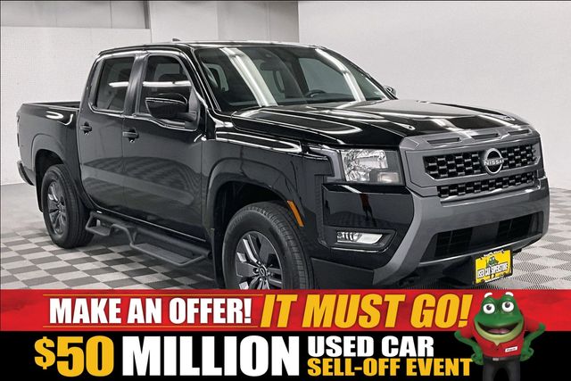 Super Black 2025 Nissan Frontier Pickup Truck Four-Wheel Drive 9-Speed Automatic Overdrive