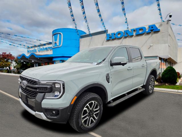 Cactus Gray 2024 Ford Ranger Lariat SuperCrew 4WD Pickup Truck Four-Wheel Drive Automatic