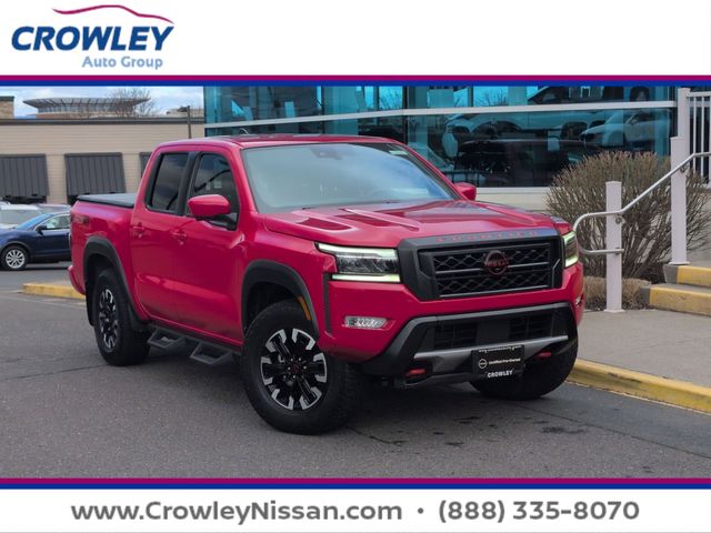 Red Alert 2023 Nissan Frontier PRO-4X Crew Cab 4WD Pickup Truck Four-Wheel Drive 9-Speed Automatic