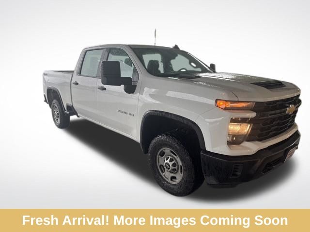 Summit White 2025 Chevrolet Silverado 2500HD Work Truck Crew Cab 4WD Pickup Truck Four-Wheel Drive Automatic
