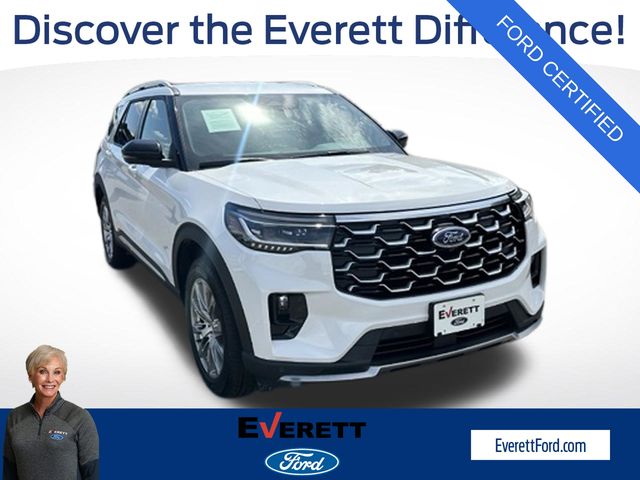 White Metallic 2026 Ford Explorer SUV / Crossover All-Wheel Drive Automatic