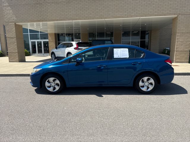 Dyno Blue Pearl 2015 Honda Civic LX Sedan Front-Wheel Drive Continuously Variable Transmission