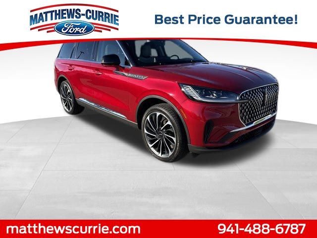 Red Carpet Metallic Tinted Clearcoat 2025 Lincoln Aviator Reserve AWD SUV / Crossover All-Wheel Drive Automatic