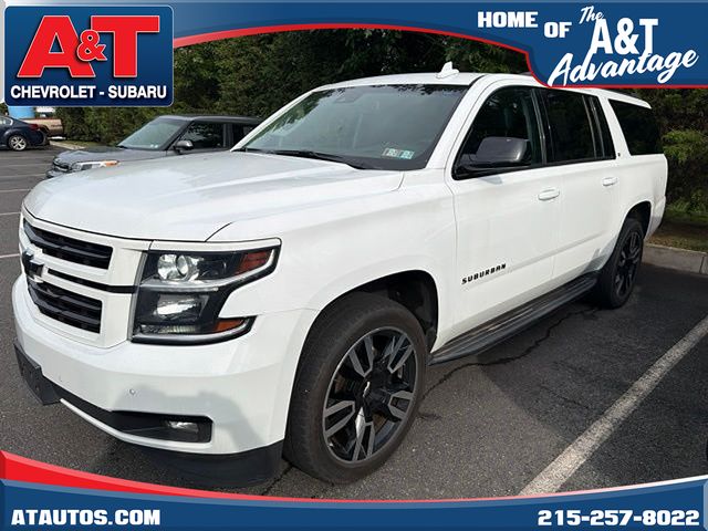Summit White 2019 Chevrolet Suburban SUV / Crossover Four-Wheel Drive 6-Speed Automatic Overdrive