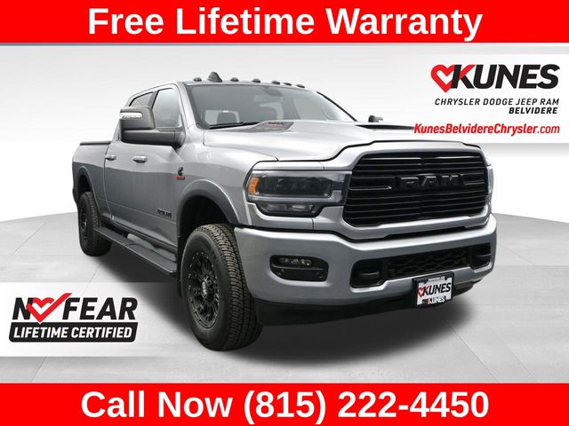 Billet Silver Metallic Clearcoat 2024 RAM 3500 Laramie Crew Cab 4WD Pickup Truck Four-Wheel Drive 6-Speed Automatic