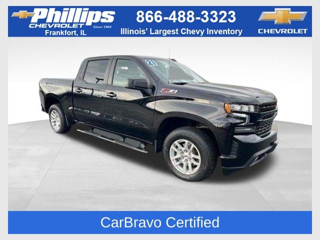 Black 2021 Chevrolet Silverado 1500 RST Crew Cab 4WD Pickup Truck Four-Wheel Drive 8-Speed Automatic