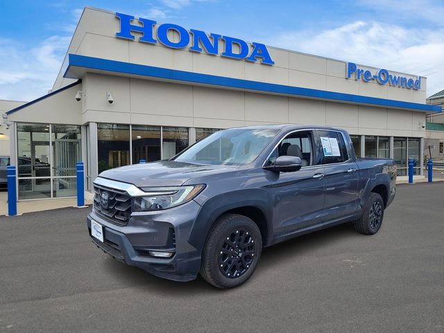 Silver 2021 Honda Ridgeline Pickup Truck All-Wheel Drive 9-Speed Automatic