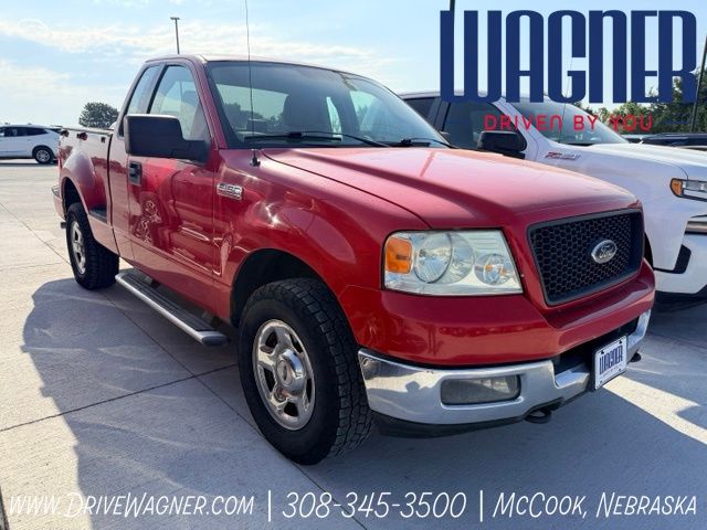 Red 2005 Ford F-150 Pickup Truck Four-Wheel Drive 4-Speed Automatic Overdrive
