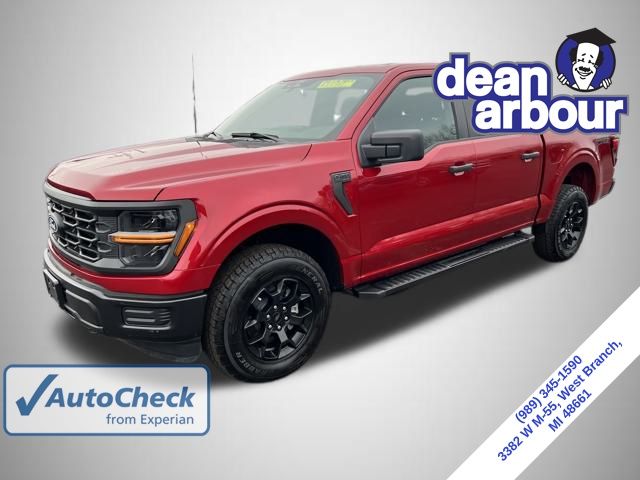 Red Metallic 2025 Ford F-150 STX SuperCrew 4WD Pickup Truck Four-Wheel Drive Automatic