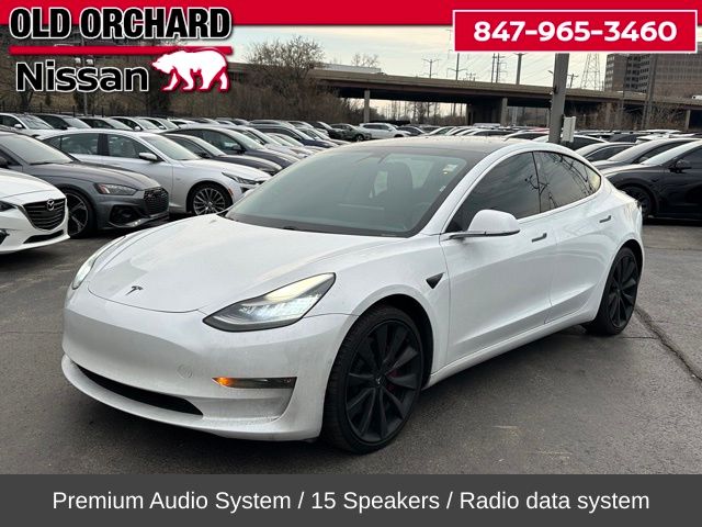 White 2020 Tesla Model 3 Performance AWD Sedan All-Wheel Drive 1-Speed Automatic