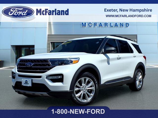 White Metallic 2021 Ford Explorer SUV / Crossover All-Wheel Drive Automatic