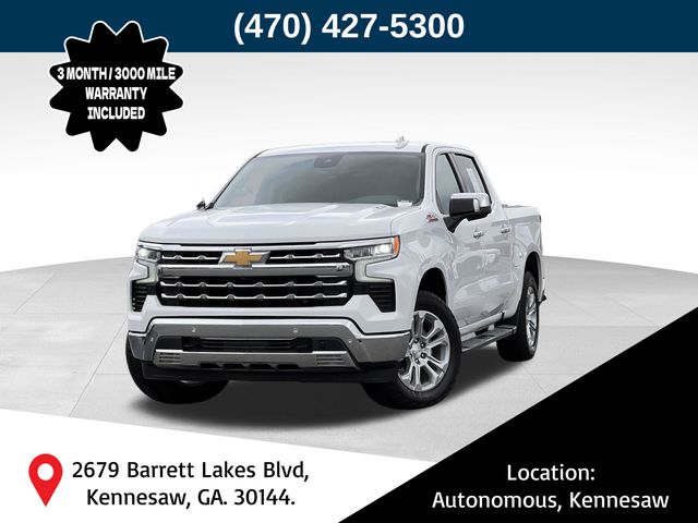 Summit White 2022 Chevrolet Silverado 1500 LTZ Crew Cab 4WD Pickup Truck Four-Wheel Drive Automatic