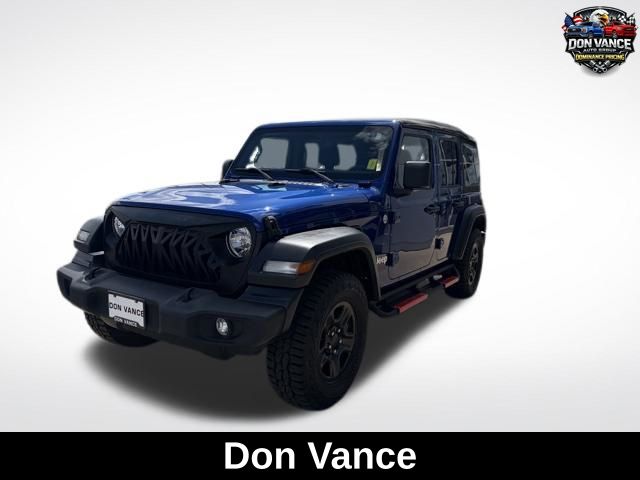 Ocean Blue Metallic Clearcoat 2018 Jeep Wrangler Unlimited Sport 4WD SUV / Crossover Four-Wheel Drive 6-Speed Manual