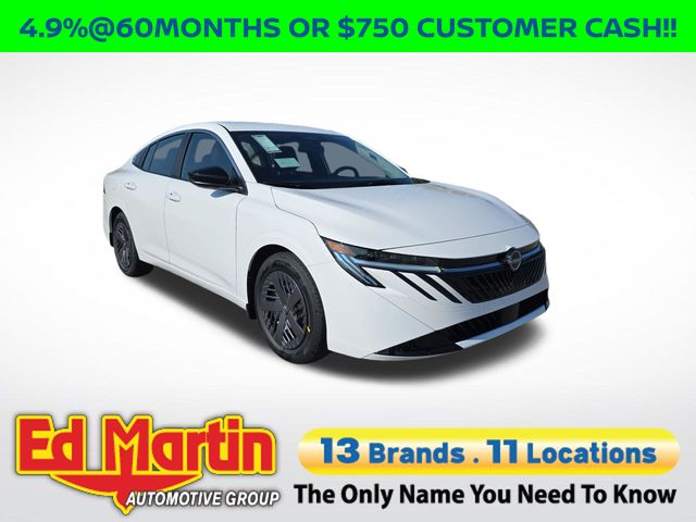 White (Fresh Powder) 2026 Nissan Sentra Sedan Front-Wheel Drive Continuously Variable Transmission
