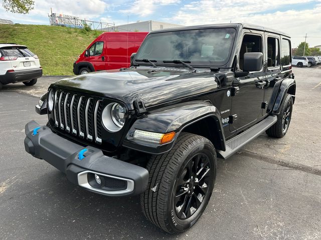 Certified 2023 Jeep Wrangler Sahara 4xe with VIN 1C4JJXP69PW525523 for sale in Kansas City