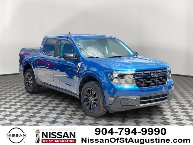 Blue Metallic 2023 Ford Maverick Lariat SuperCrew FWD Pickup Truck Front-Wheel Drive Continuously Variable Transmission