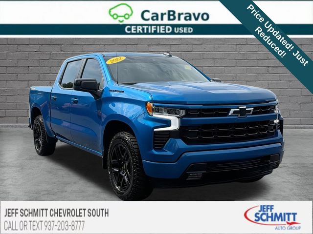 Glacier Blue Metallic 2022 Chevrolet Silverado 1500 Pickup Truck Four-Wheel Drive Automatic