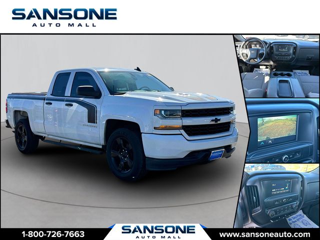 Summit White 2017 Chevrolet Silverado 1500 Custom Double Cab 4WD Pickup Truck Four-Wheel Drive 6-Speed Automatic Overdrive